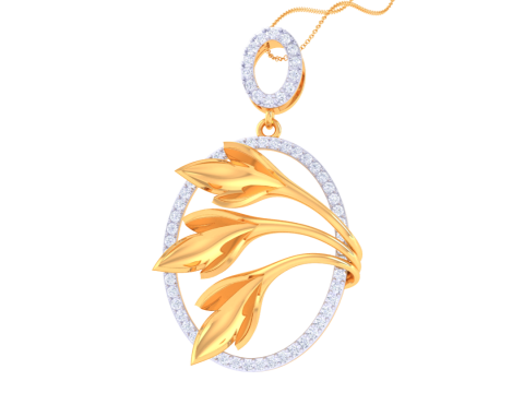 3D Printable Cad jewelry design of Lady diamond Pendant 3D Model