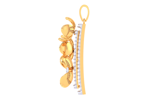 3D Printable Cad jewelry design of Lady diamond Pendant 3D Модель