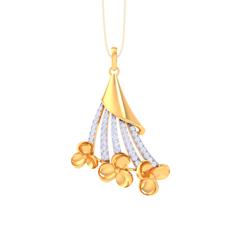 3D Printable Cad jewelry design of Lady diamond Pendant 3D 模型 .c4d .max .obj .3ds .fbx .stl .blend
