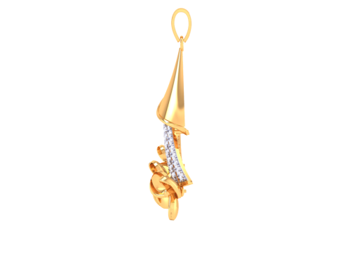 3D Printable Cad jewelry design of Lady diamond Pendant 3D 模型
