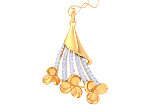 3D Printable Cad jewelry design of Lady diamond Pendant 3D 模型
