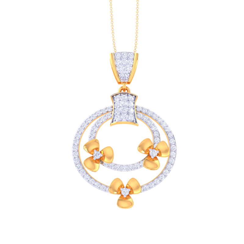 3D Printable Cad jewelry design of Lady diamond Pendant Modello 3D .c4d .max .obj .3ds .fbx .stl .blend