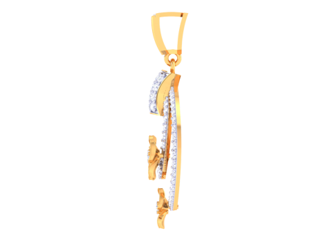 3D Printable Cad jewelry design of Lady diamond Pendant Modello 3D