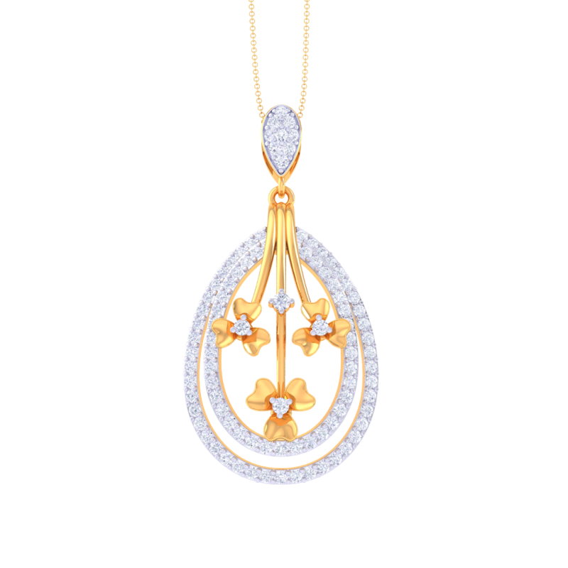 3D Printable Cad jewelry design of Lady diamond Pendant Model 3D .c4d .max .obj .3ds .fbx .stl .blend