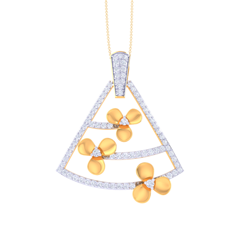 3D Printable Cad jewelry design of Lady diamond Pendant 3Dモデル .c4d .max .obj .3ds .fbx .stl .blend