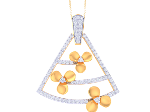 3D Printable Cad jewelry design of Lady diamond Pendant 3D 模型