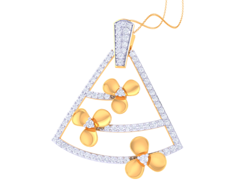 3D Printable Cad jewelry design of Lady diamond Pendant 3Dモデル