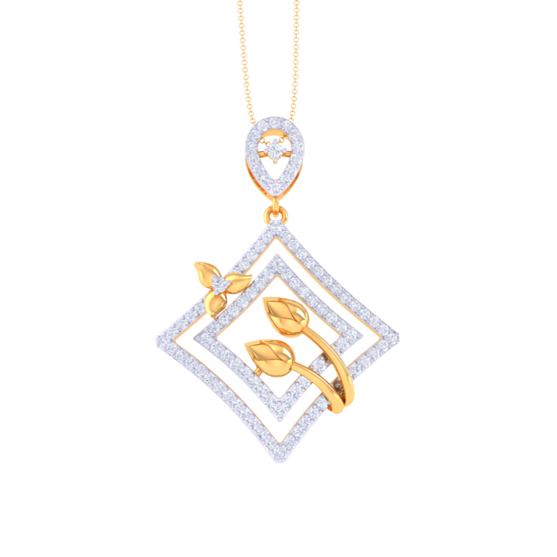 3D Printable Cad jewelry design of Lady diamond Pendant 3D मॉडल .c4d .max .obj .3ds .fbx .stl .blend