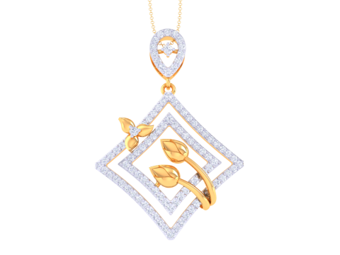3D Printable Cad jewelry design of Lady diamond Pendant 3D 模型
