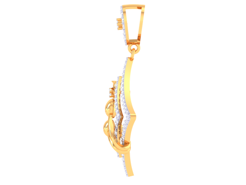 3D Printable Cad jewelry design of Lady diamond Pendant 3D मॉडल