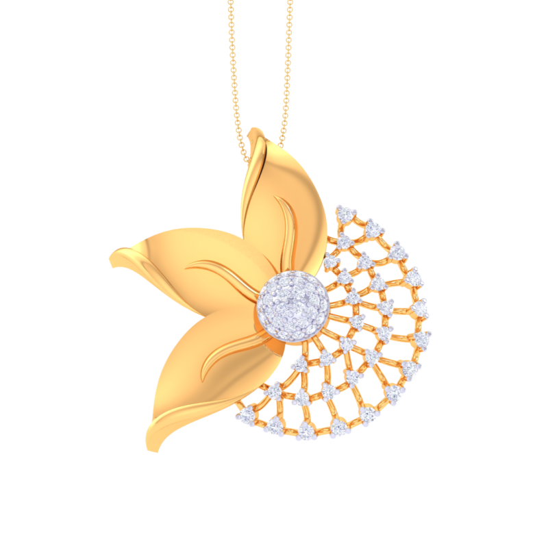 3D Printable Cad jewelry design of Lady diamond Pendant 3D Модель .c4d .max .obj .3ds .fbx .stl .blend