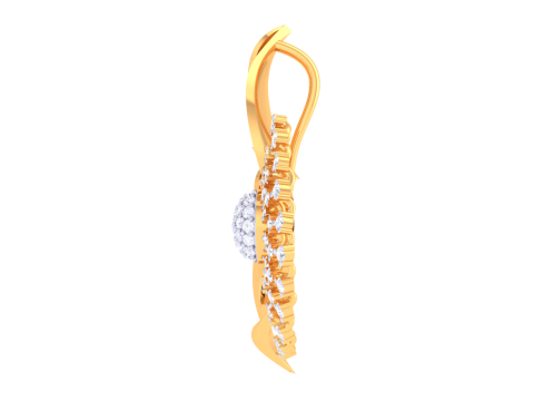 3D Printable Cad jewelry design of Lady diamond Pendant 3D Модель