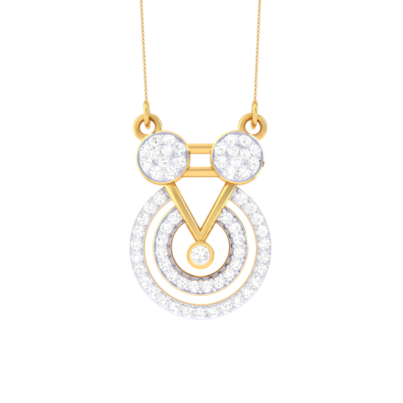 3D Printable Cad jewelry design of Lady diamond Pendant Model 3D .c4d .max .obj .3ds .fbx .stl .blend