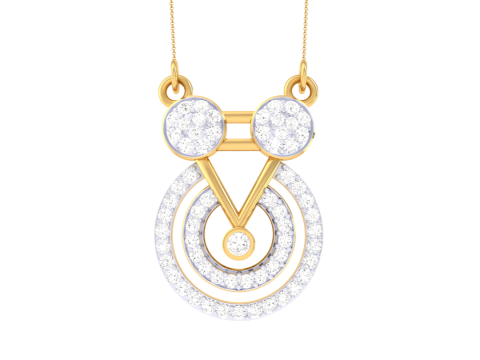 3D Printable Cad jewelry design of Lady diamond Pendant 3D 模型