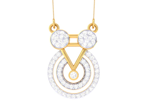 3D-печать CAD-дизайна ювелирного кулона Lady с бриллиантами 3D Модель