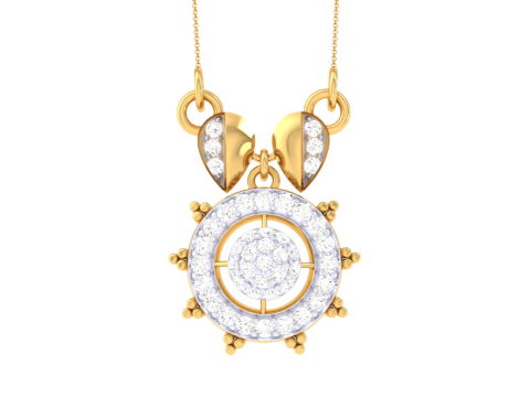 3D Printable Cad jewelry design of Lady diamond Pendant 3D 模型