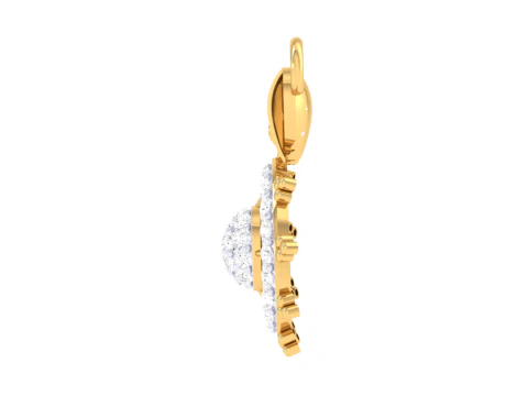 3D Printable Cad jewelry design of Lady diamond Pendant 3D Model
