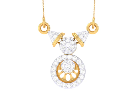 3D Printable Cad jewelry design of Lady diamond Pendant 3D Model