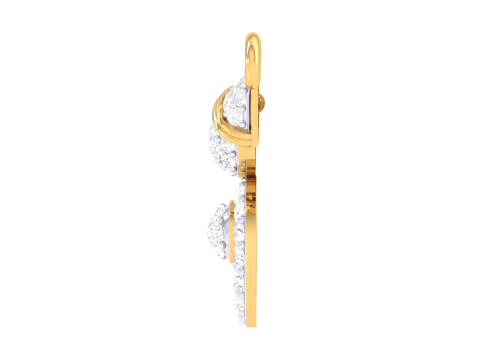 3D Printable Cad jewelry design of Lady diamond Pendant 3Dモデル