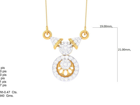 3D Printable Cad jewelry design of Lady diamond Pendant 3Dモデル