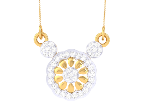 3D Printable Cad jewelry design of Lady diamond Pendant 3D 模型