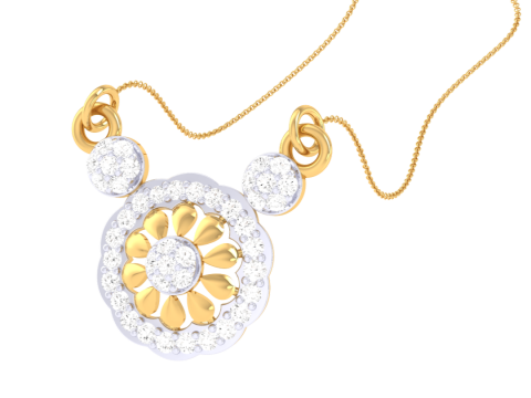 3D Printable Cad jewelry design of Lady diamond Pendant 3D Модель