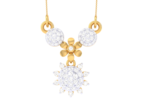 3D Printable Cad jewelry design of Lady diamond Pendant 3D 模型