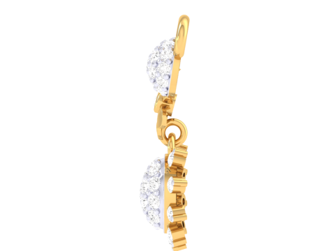 3D Printable Cad jewelry design of Lady diamond Pendant 3D 모델