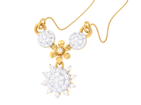 3D Printable Cad jewelry design of Lady diamond Pendant 3D 모델