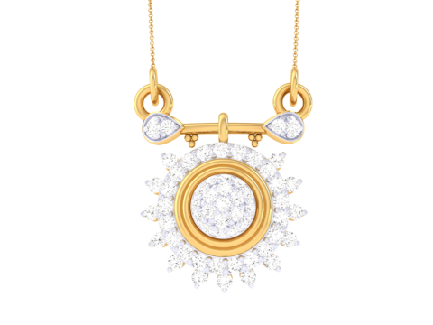 3D Printable Cad jewelry design of Lady diamond Pendant 3D 模型