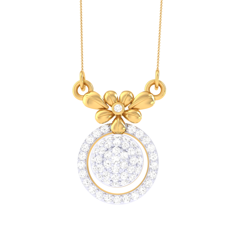 3D Printable Cad jewelry design of Lady diamond Pendant Modello 3D .c4d .max .obj .3ds .fbx .stl .blend