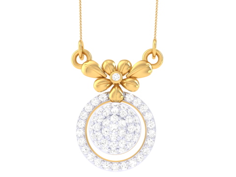 3D Printable Cad jewelry design of Lady diamond Pendant 3D 模型
