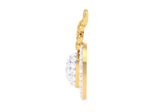 3D Printable Cad jewelry design of Lady diamond Pendant 3D Model