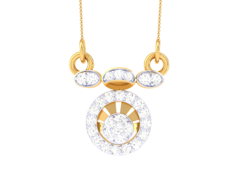 3D Printable Cad jewelry design of Lady diamond Pendant 3D 模型