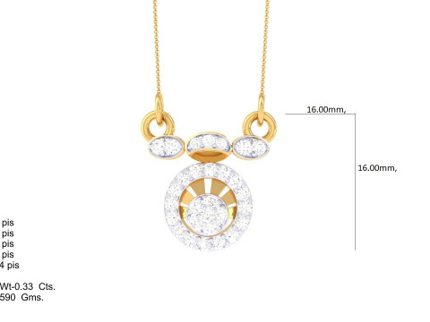 3D Printable Cad jewelry design of Lady diamond Pendant 3D Модель