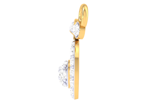 3D Printable Cad jewelry design of Lady diamond Pendant 3D Модель