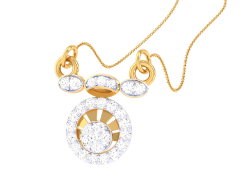 3D Printable Cad jewelry design of Lady diamond Pendant 3D Модель