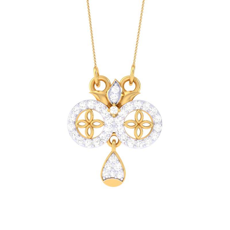 3D Printable Cad jewelry design of Lady diamond Pendant 3D 模型 .c4d .max .obj .3ds .fbx .stl .blend 