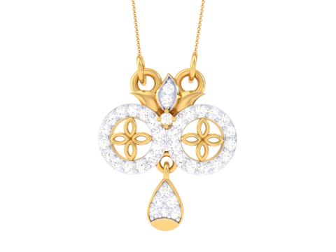3D Printable Cad jewelry design of Lady diamond Pendant 3D 模型