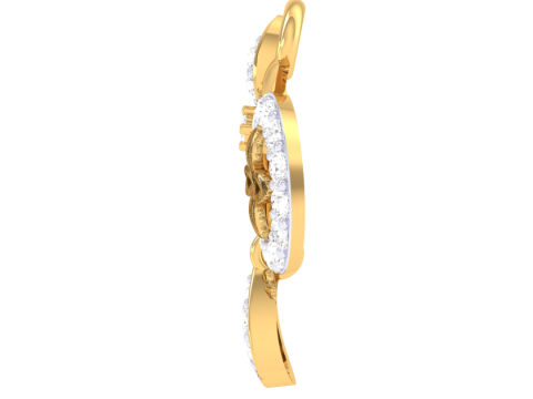 3D Printable Cad jewelry design of Lady diamond Pendant 3D 模型