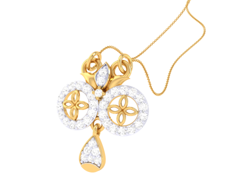 3D Printable Cad jewelry design of Lady diamond Pendant 3D 模型