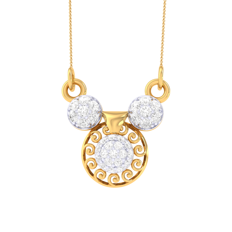 3D Printable Cad jewelry design of Lady diamond Pendant 3D Model .c4d .max .obj .3ds .fbx .stl .blend