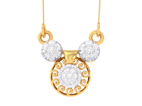 3D Printable Cad jewelry design of Lady diamond Pendant 3D 模型
