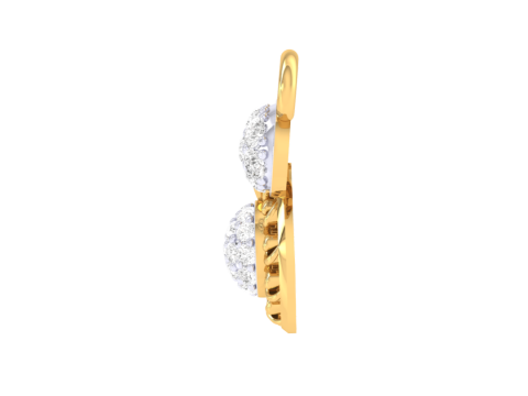 3D Printable Cad jewelry design of Lady diamond Pendant 3D Model