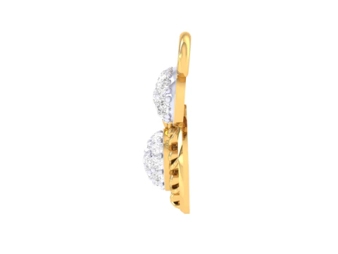 3D Printable Cad jewelry design of Lady diamond Pendant 3D Model