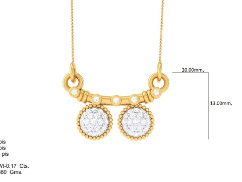 3D Printable Cad jewelry design of Lady diamond Pendant 3D Model