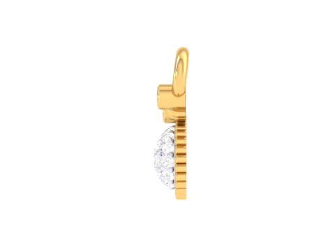 3D Printable Cad jewelry design of Lady diamond Pendant 3D Model