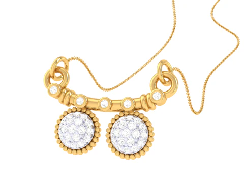 3D Printable Cad jewelry design of Lady diamond Pendant 3D Model