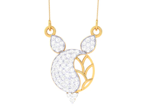 레이디 다이아몬드 펜던트의 3D 인쇄용 Cad 주얼리 디자인 3D 모델