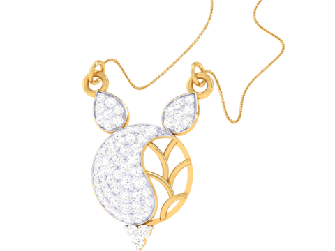 3D Printable Cad jewelry design of Lady diamond Pendant 3D 모델